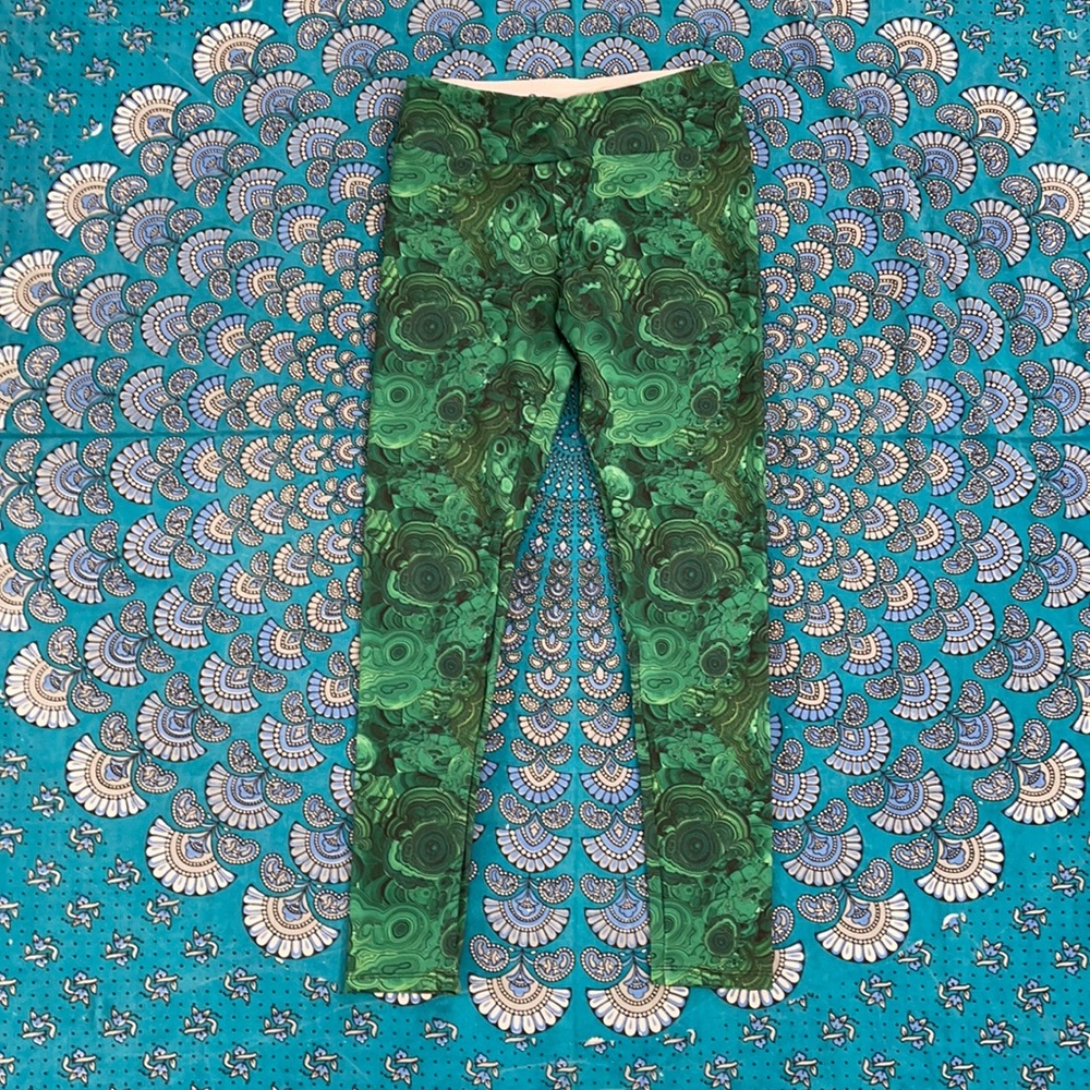 Society6 Malachite print leggings